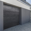 Garage sectional doors 40 mm Flush/Woodgrain External color - RAL9006