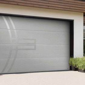 Garage sectional doors 40 mm Flush/Woodgrain External color - RAL9016