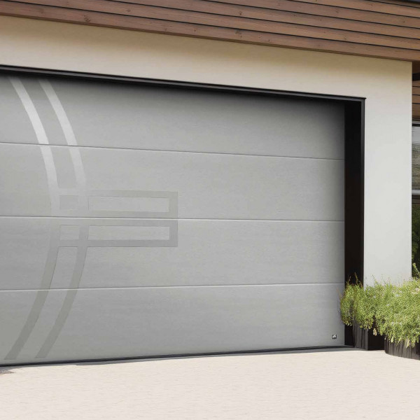 Garage sectional doors 40 mm Flush/Woodgrain External color - RAL9016