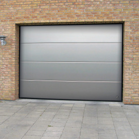 Garage sectional doors 40 mm Flush/Woodgrain External color - RAL9016