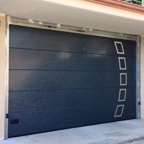 Sectional garage doors 40 mm Slick / smooth color-3D gray 7016
