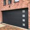 Sectional garage doors 40 mm Slick / smooth color-RAL 7016 Dark gray