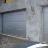 Garage sectional doors 40 mm Slick / smooth color-Stainless Steel, "stainless steel"