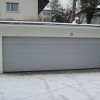 Garage sectional doors 40 mm Slick / smooth color-Stainless Steel, "stainless steel"