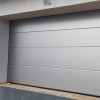 Garage sectional doors 40 mm Slick / smooth color-Stainless Steel, "stainless steel"