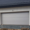 Garage sectional doors 40 mm Slick / smooth color-Stainless Steel, "stainless steel"