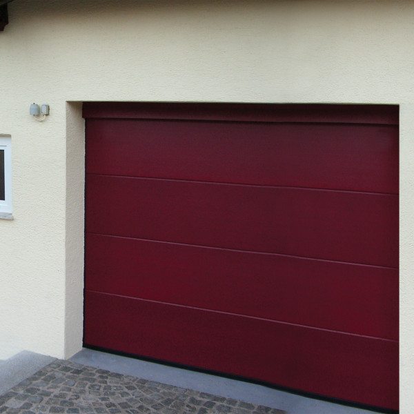 Garage sectional doors 40 mm Slick / smooth color-Mahogany, Mahogany