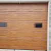 Garage sectional doors 40 mm CASSETE / Woodgrain color-Golden oak, golden oak