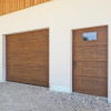 Garage sectional doors 40 mm CASSETE / Woodgrain color-Golden oak, golden oak