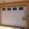 Garage sectional doors 40 mm CASSETE / Woodgrain color-RAL 9016 White