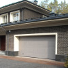 Garage sectional doors 40 mm CASSETE / Woodgrain color-RAL 1015 beige
