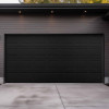 Garage sectional doors 40 mm CASSETE / Woodgrain color-RAL 9005 black